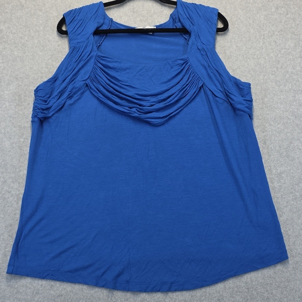 Jessica London Royal Blue Draped Tank Top